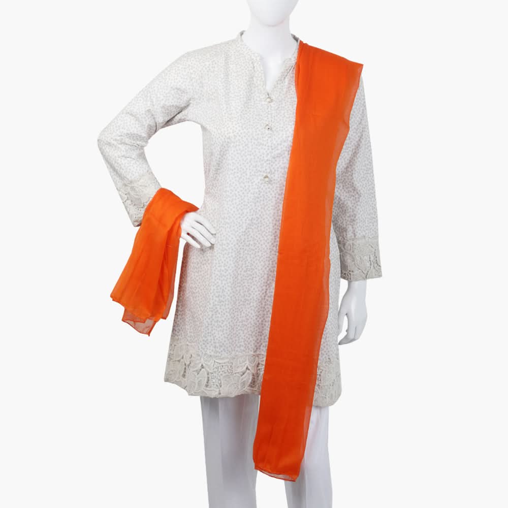 Women's Plain Chiffon Dupatta - Orange, Women Dupatta, Chase Value, Chase Value