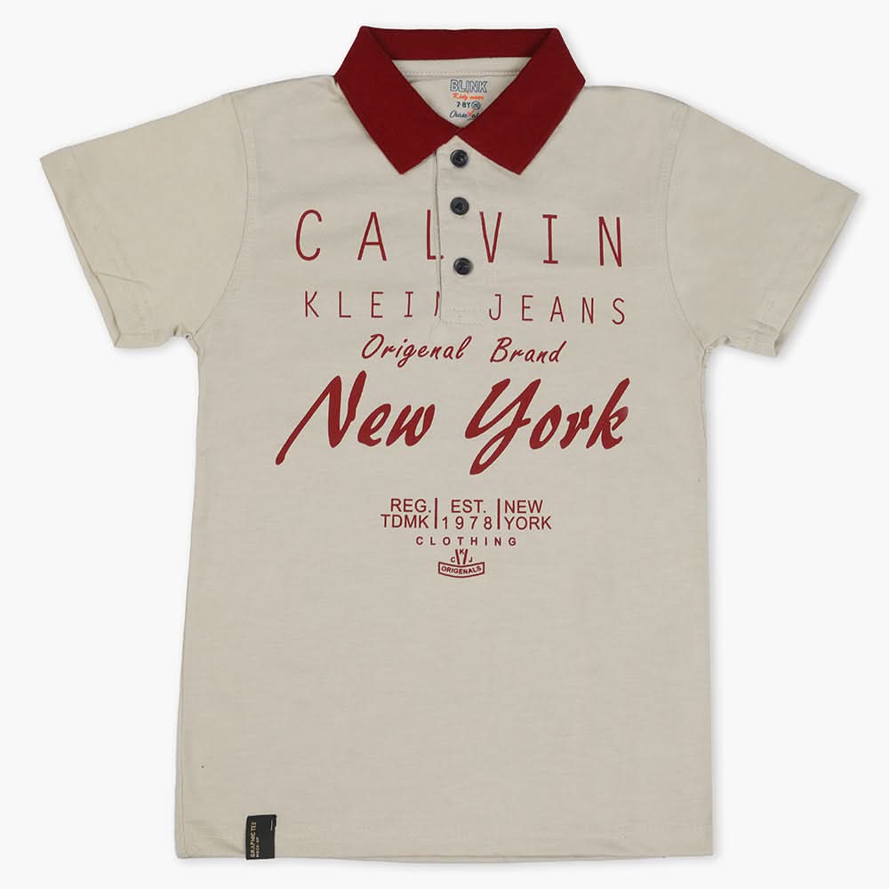 Boys Half Sleeves Polo T-Shirt - Maroon, Boys T-Shirts, Chase Value, Chase Value