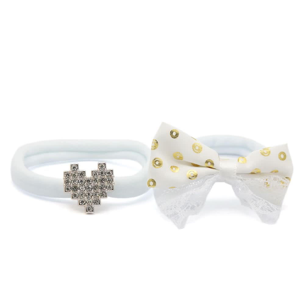 Girls Hair Pony - White, Girls Hair Accessories, Chase Value, Chase Value