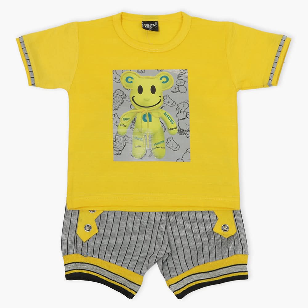 Boys Half Sleeves Suit - Yellow, Boys Sets & Suits, Chase Value, Chase Value