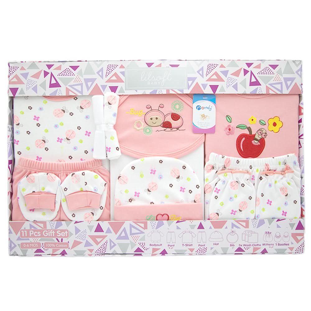 Newborn Gift Set 11Pcs - Pink, Kids, Gift Set, Chase Value, Chase Value