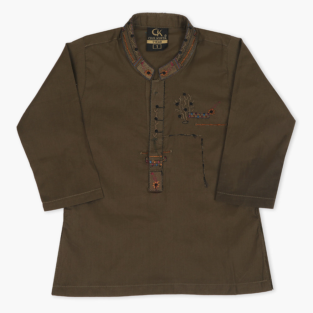 Newborn Boys Shalwar Suit - Olive Green, Newborn Boys Shalwar Suits, Chase Value, Chase Value