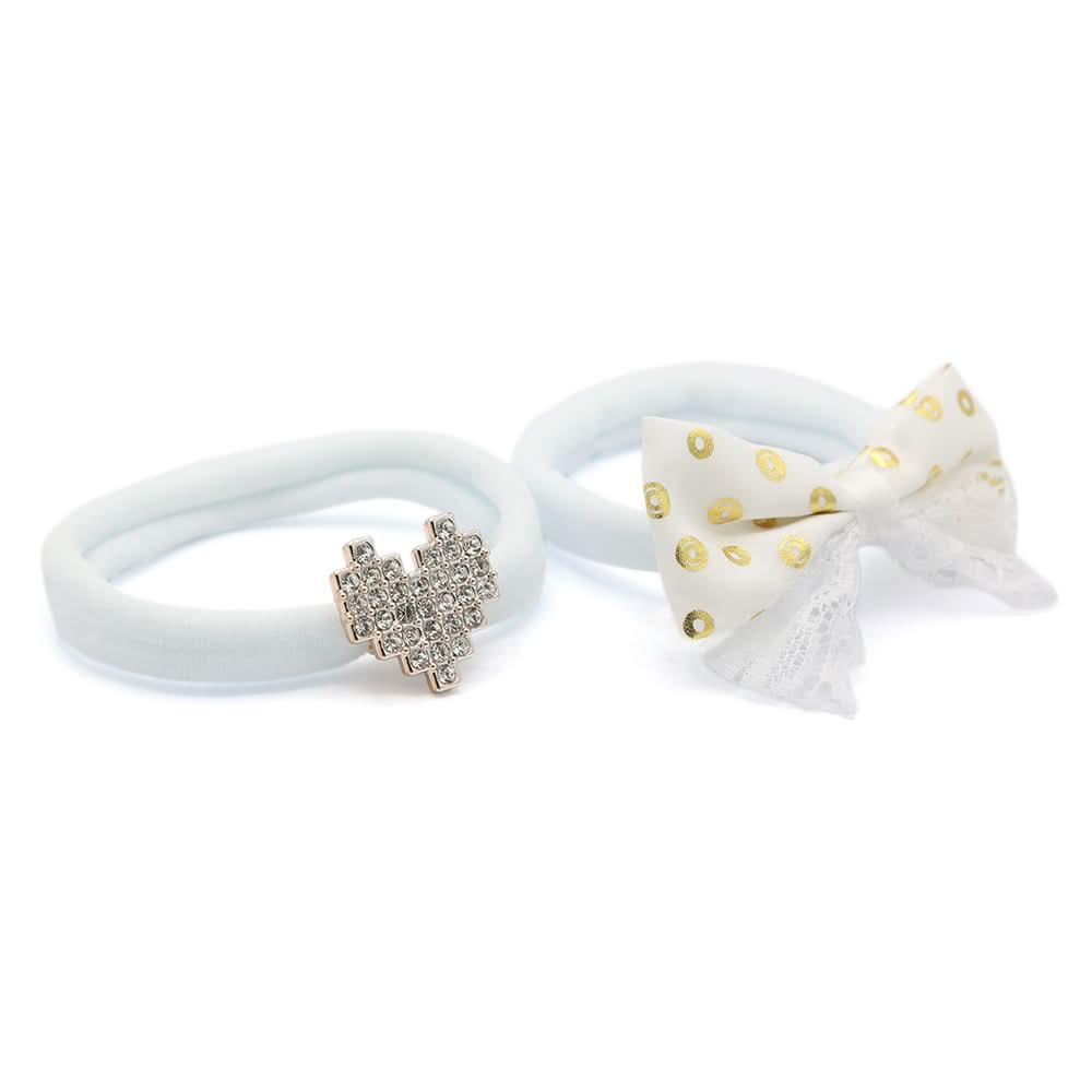 Girls Hair Pony - White, Girls Hair Accessories, Chase Value, Chase Value