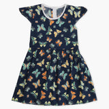 Girl's Cotton Frock - Navy Blue, Girls Frocks, Chase Value, Chase Value