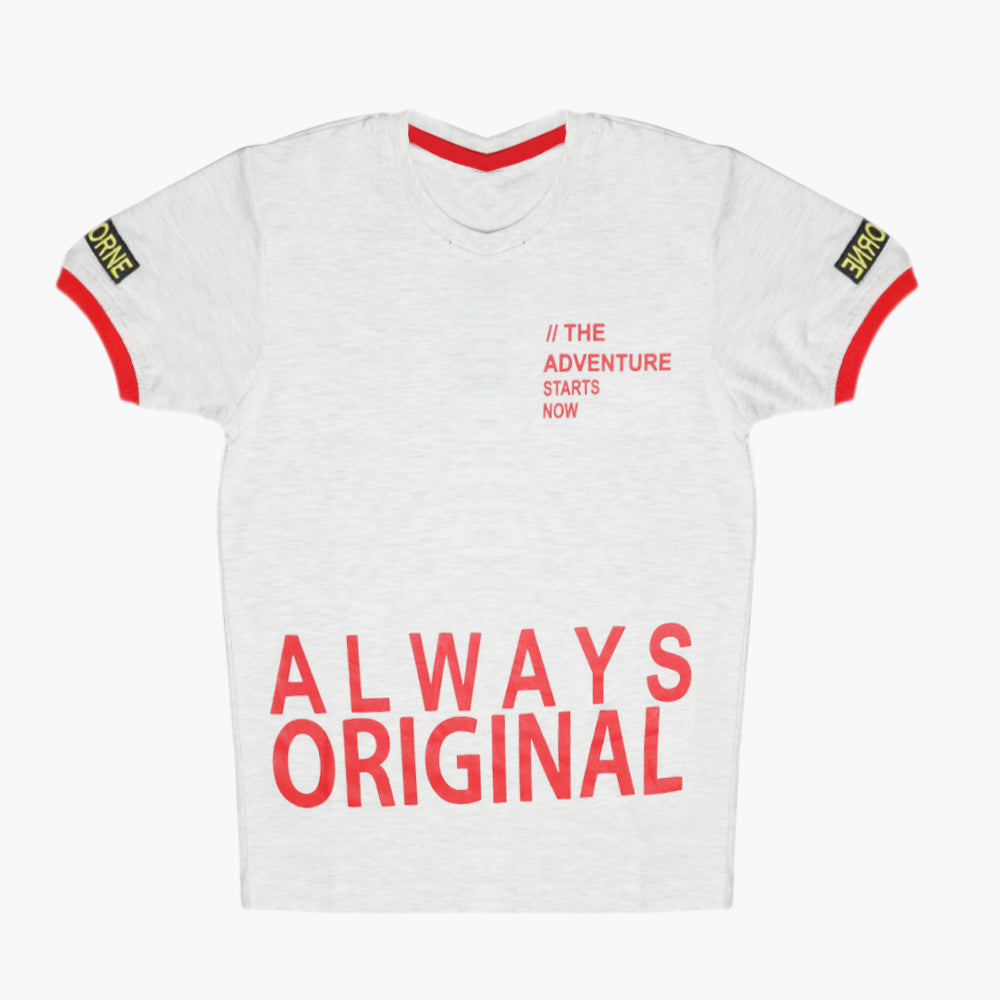 Eminent Boys Half Sleeves T-Shirt - Ash-Grey, Boys T-Shirts, Eminent, Chase Value