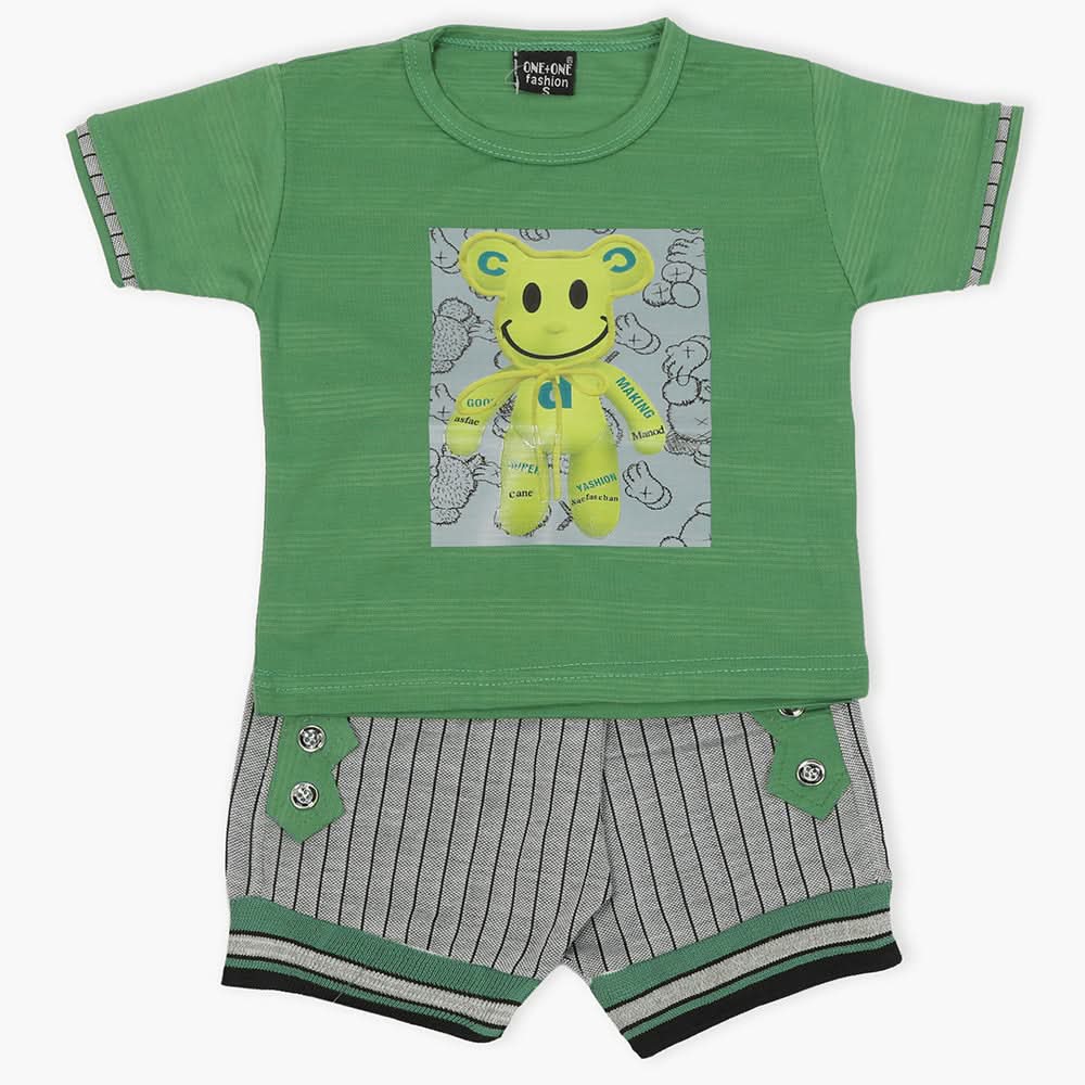 Boys Half Sleeves Suit - Green, Boys Sets & Suits, Chase Value, Chase Value