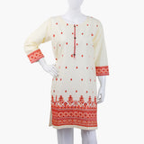 Women's Embroidered Kurti - Fawn, Women Ready Kurtis, Chase Value, Chase Value
