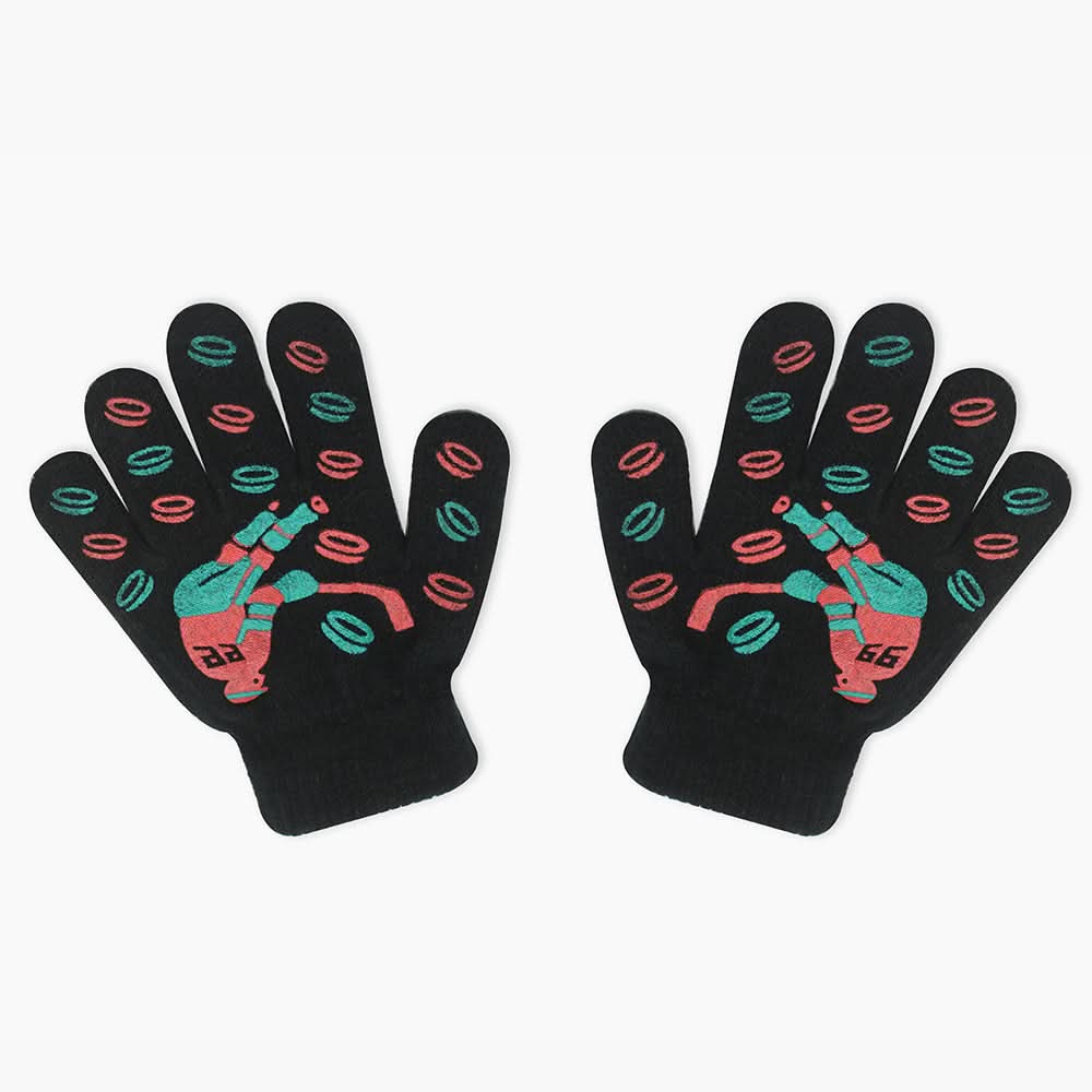 Kids Woolen Gloves - Black, Girls Caps & Gloves, Chase Value, Chase Value