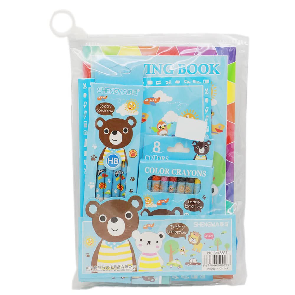 Stationary Set 8837-1 - Light Blue, Pencil Boxes & Stationery Sets, Chase Value, Chase Value