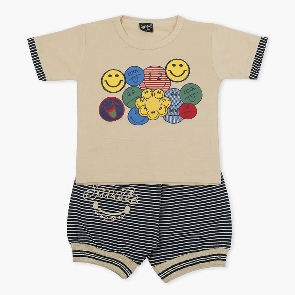 Boys Half Sleeves Suit - Fawn, Boys Sets & Suits, Chase Value, Chase Value