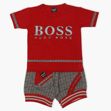 Boys Half Sleeves Suit - Red, Boys Sets & Suits, Chase Value, Chase Value