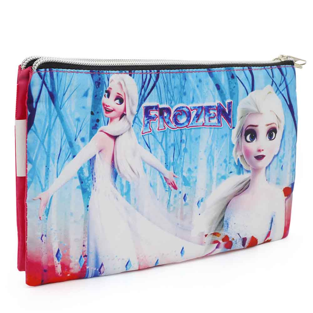 Pencil Pouch Two Zipper - Pink, Pencil Boxes & Stationery Sets, Chase Value, Chase Value