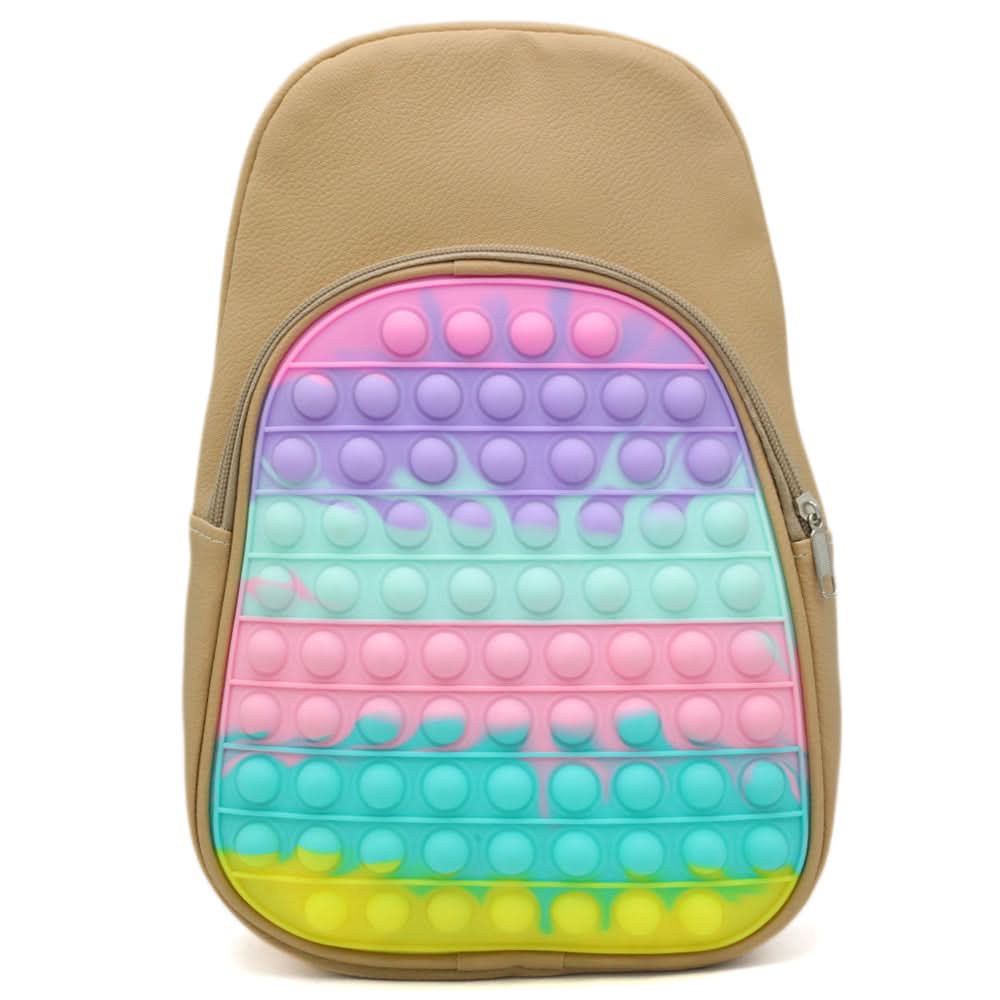 Pop It Bag Pack - Beige, School Bags, Chase Value, Chase Value