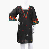 Women's Embroidered Kurti - Black, Women Ready Kurtis, Chase Value, Chase Value