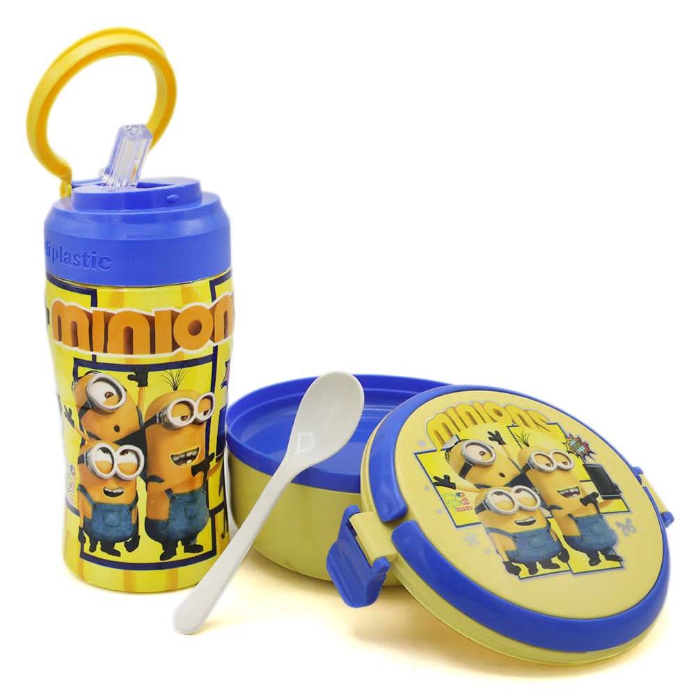 Lunch Box With Water Bottle Pack - Minion, Tiffin Boxes & Bottles, Chase Value, Chase Value