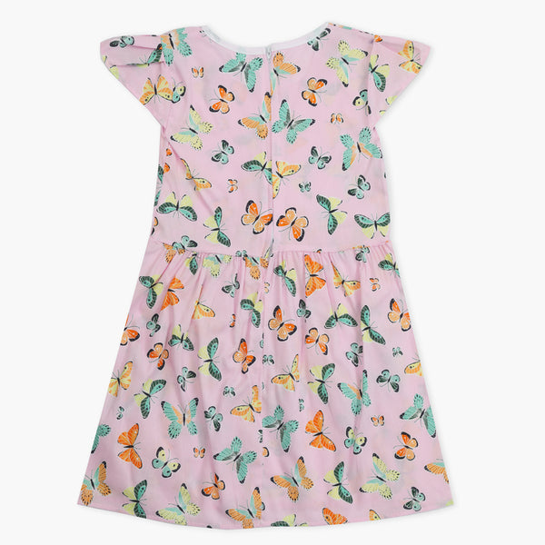 Girl's Cotton Frock - Light Pink, Girls Frocks, Chase Value, Chase Value