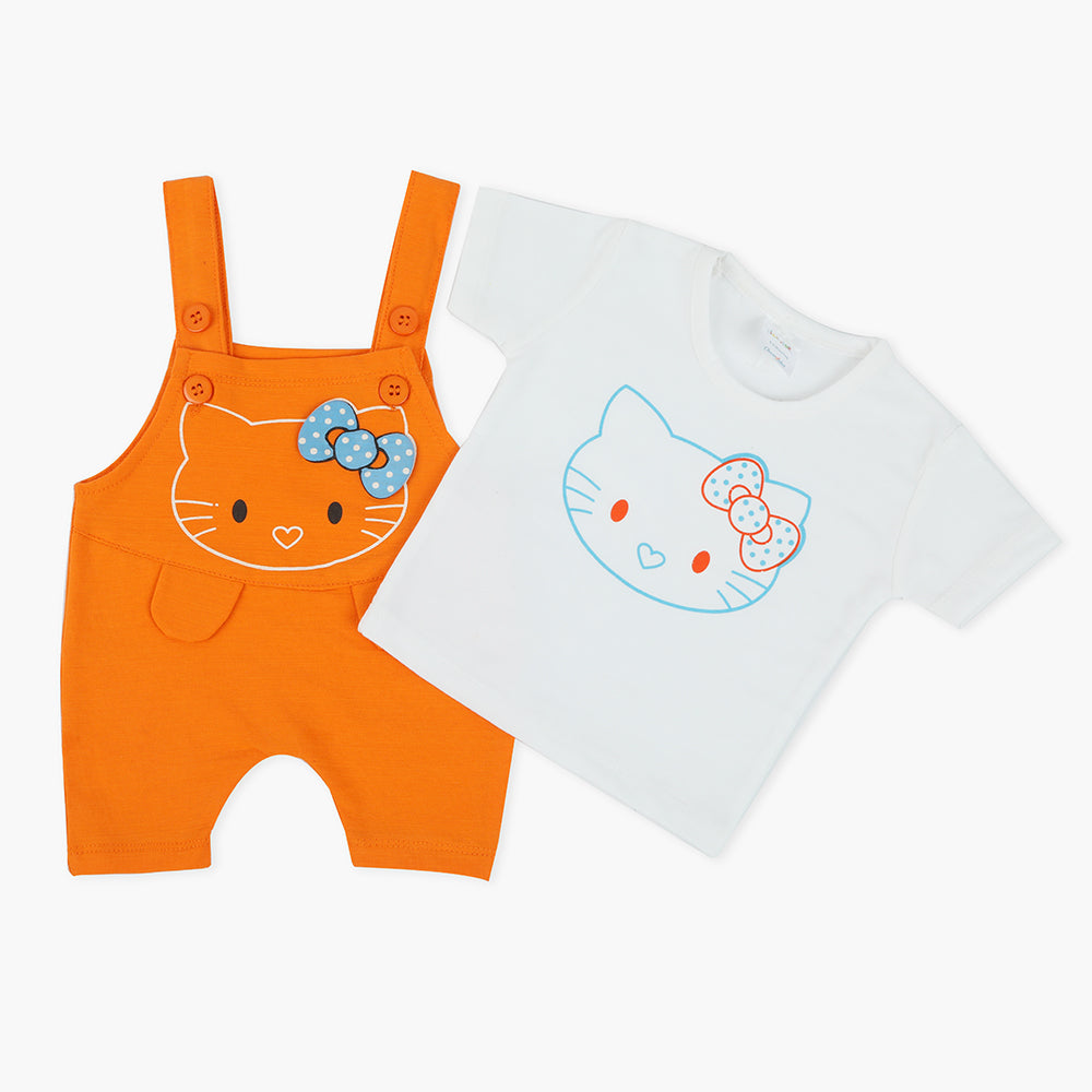 Newborn Girls Romper - Orange, Newborn Girls Rompers, Chase Value, Chase Value