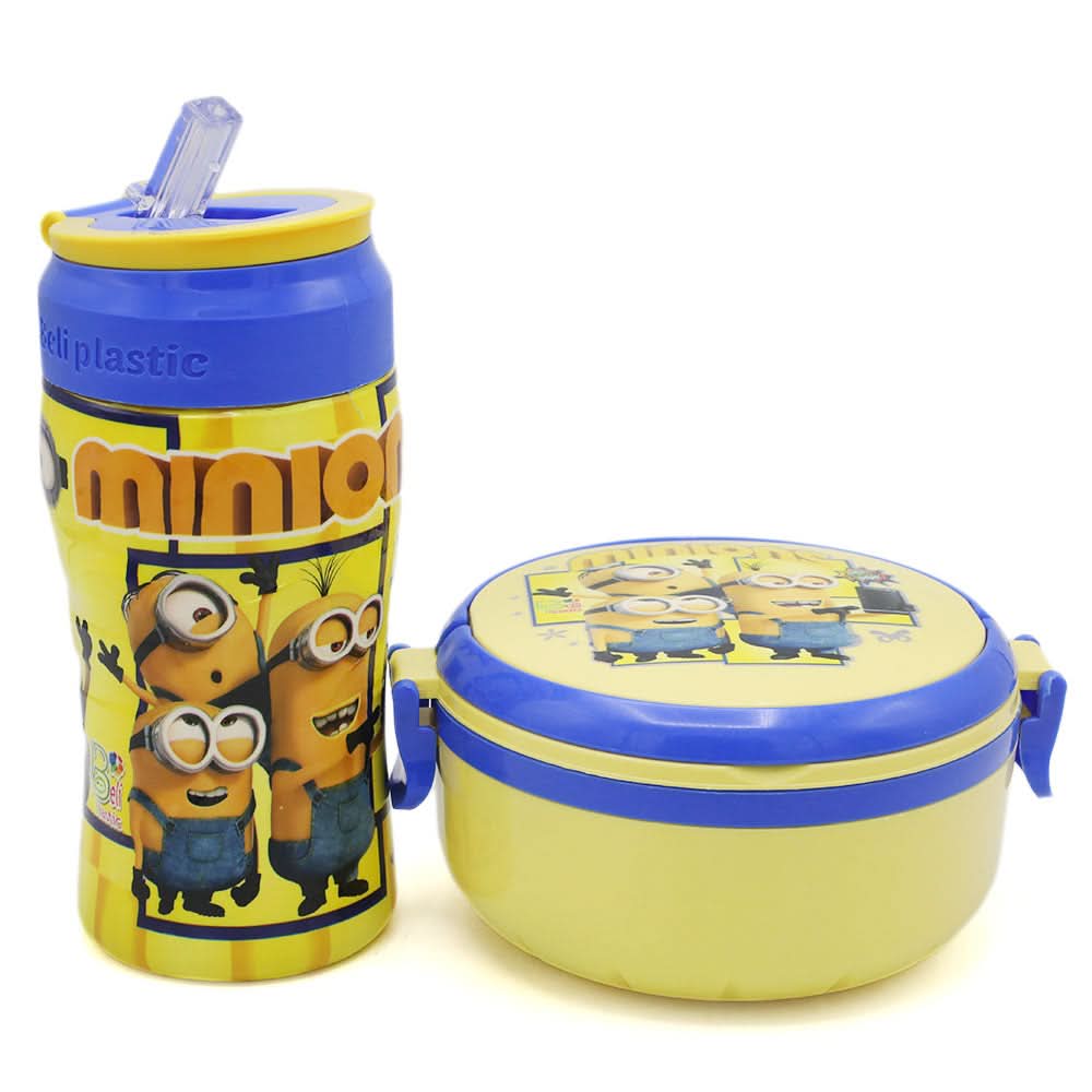 Lunch Box With Water Bottle Pack - Minion, Tiffin Boxes & Bottles, Chase Value, Chase Value