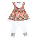 Girls Half Sleeves Suit 590 - Brown, Kids, Girls Sets And Suits, Chase Value, Chase Value