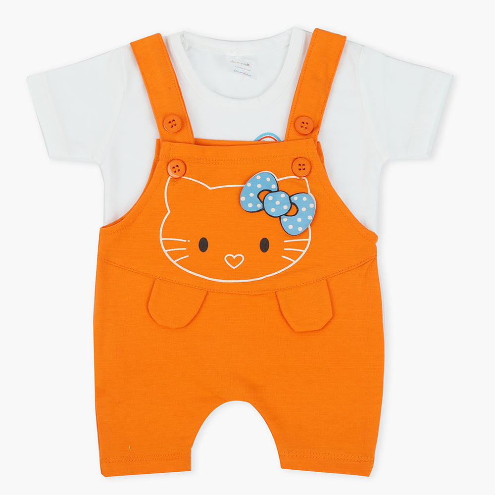 Newborn Girls Romper - Orange, Newborn Girls Rompers, Chase Value, Chase Value