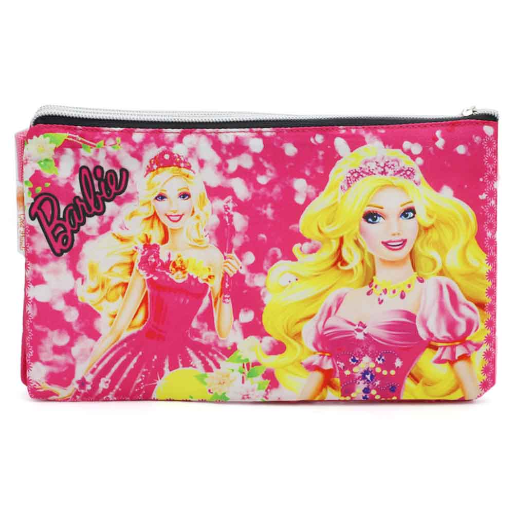 Pencil Pouch Two Zipper - Pink, Pencil Boxes & Stationery Sets, Chase Value, Chase Value