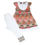 Girls Half Sleeves Suit 590 - Brown, Kids, Girls Sets And Suits, Chase Value, Chase Value