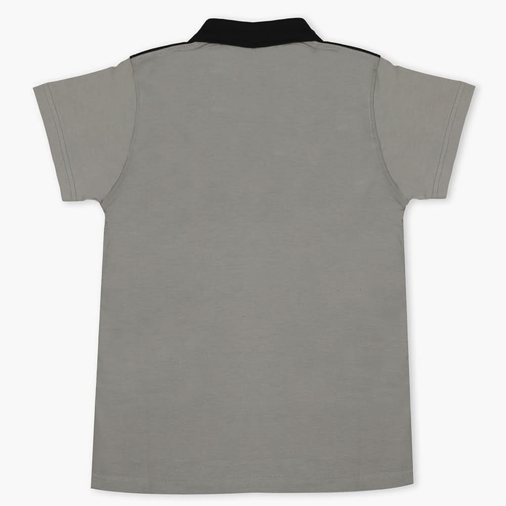 Boys Half Sleeves Polo T-Shirt - Grey, Boys T-Shirts, Chase Value, Chase Value