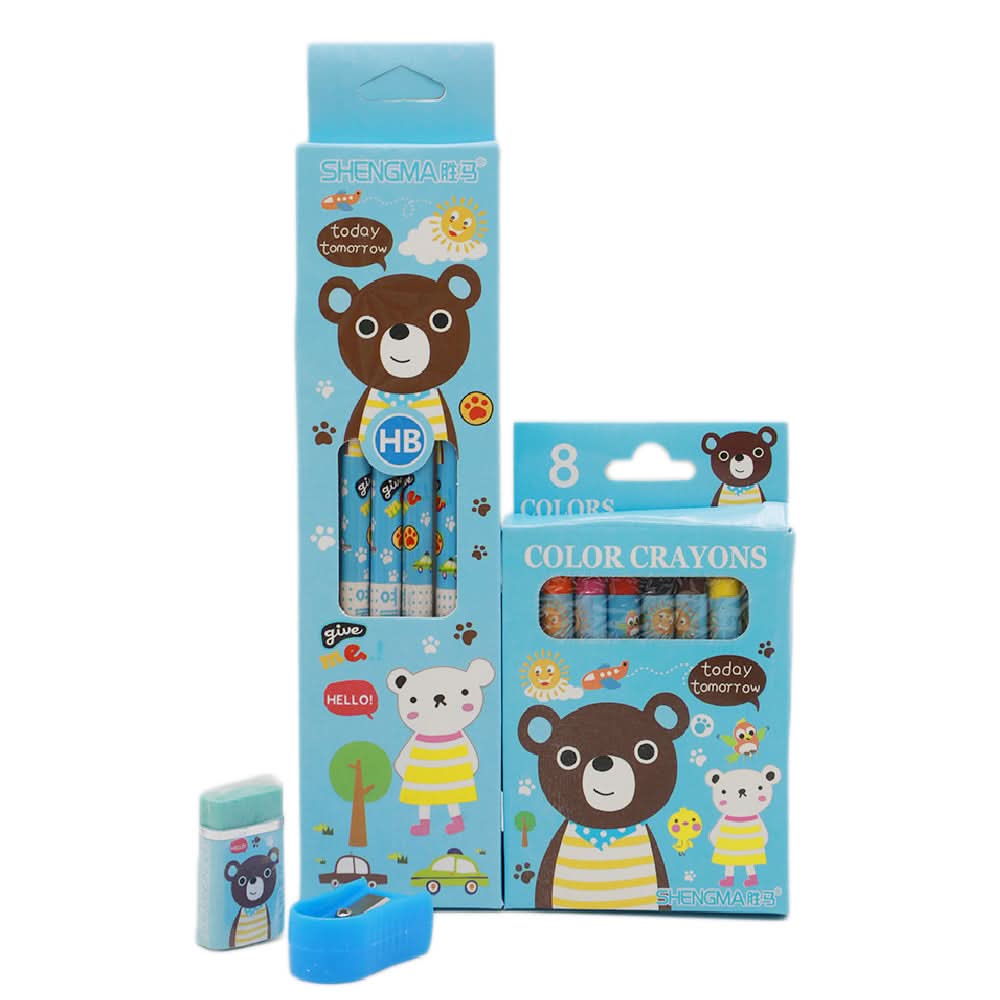 Stationary Set 8837-1 - Light Blue, Pencil Boxes & Stationery Sets, Chase Value, Chase Value