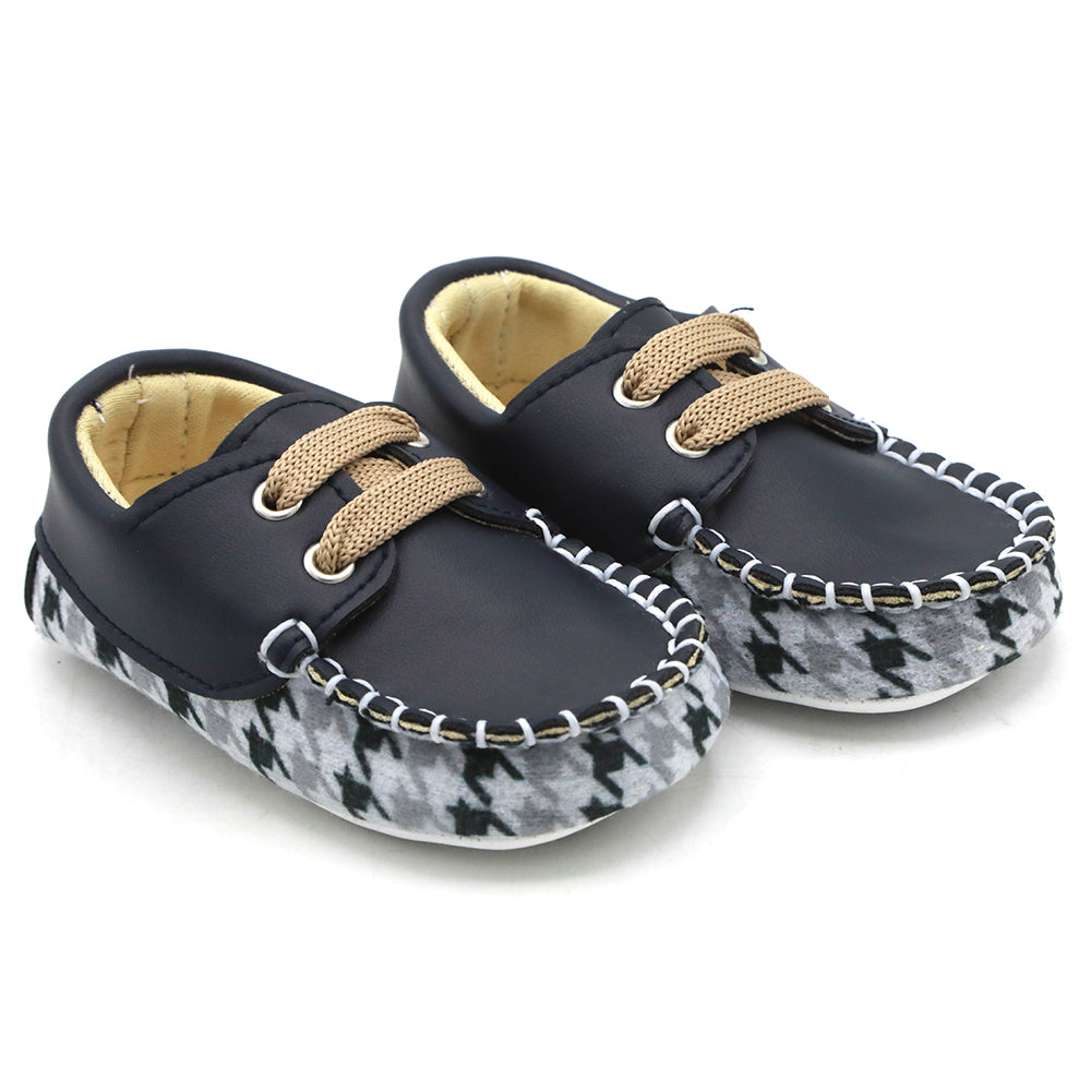 Newborn Boys Booties Shoes - Navy Blue, Newborn Caps, Shoes & Socks, Chase Value, Chase Value