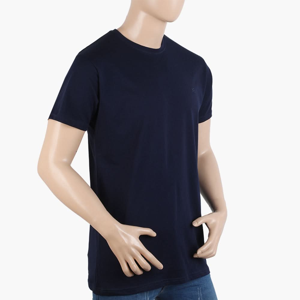 Men's Half Sleeves T-Shirt - Navy Blue, Men's T-Shirts & Polos, Chase Value, Chase Value