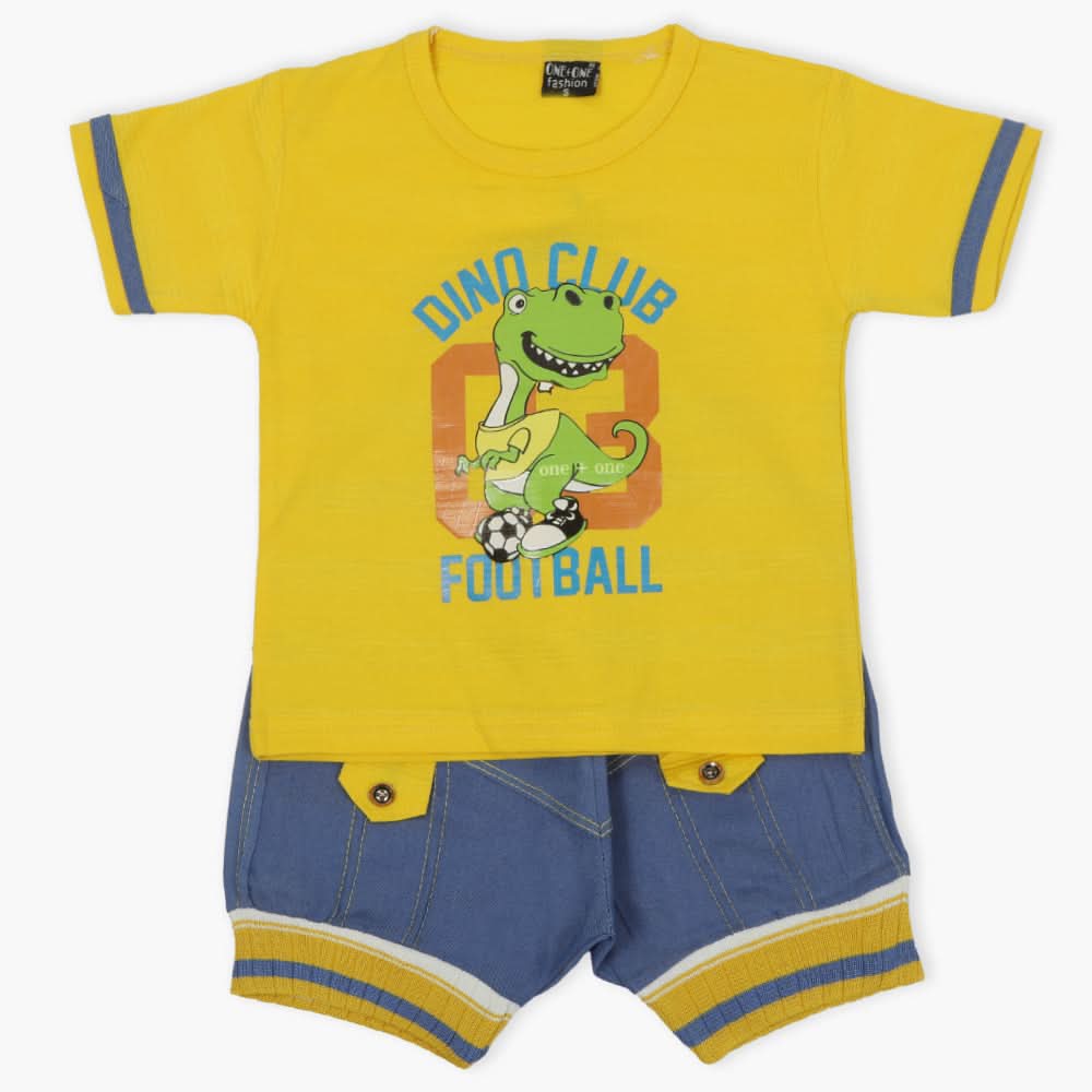Girls Half Sleeves Suit - Yellow, Girls T-Shirts, Chase Value, Chase Value