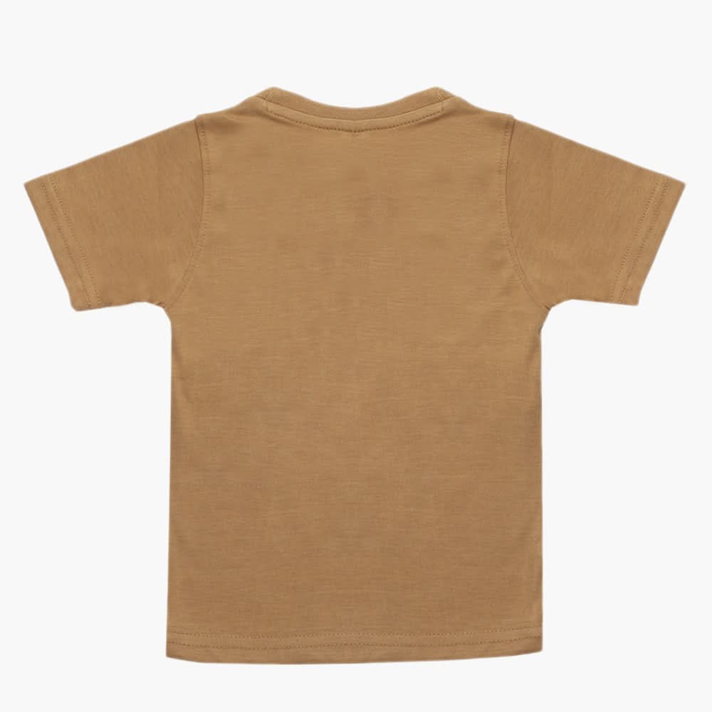 Boys Half Sleeves T-Shirt - Brown, Boys T-Shirts, Chase Value, Chase Value