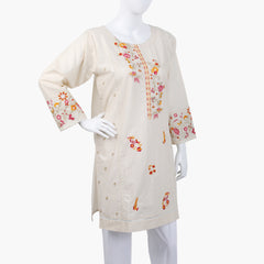 Women's Embroidered Kurti - Beige, Women Ready Kurtis, Chase Value, Chase Value