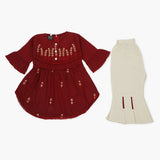 Girls Shalwar Suit - Maroon, Girls Shalwar Kameez, Chase Value, Chase Value