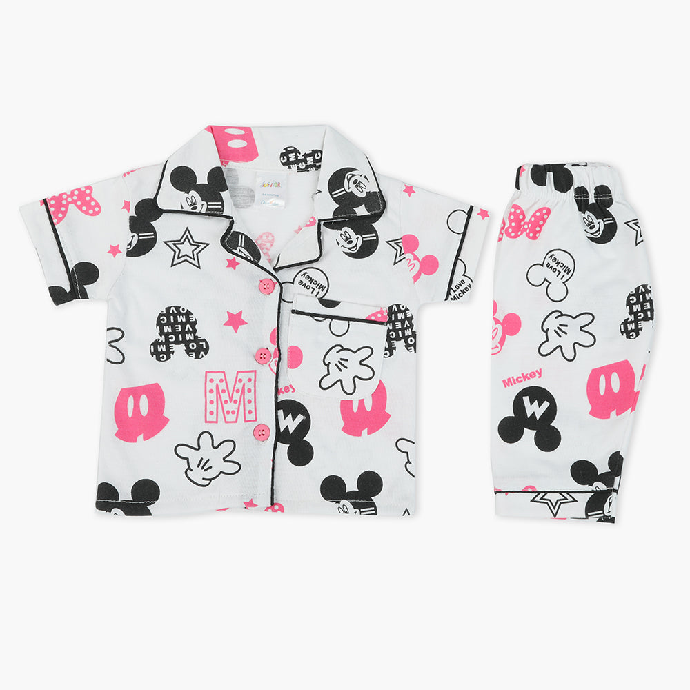 Newborn Girls Half Sleeves Suit - Pink, Newborn Girls Sets & Suits, Chase Value, Chase Value