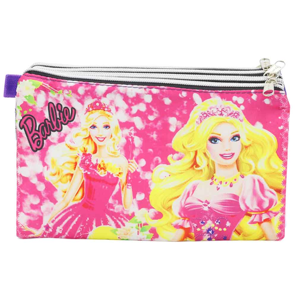 Pencil Pouch Four Zipper - Purple, Pencil Boxes & Stationery Sets, Chase Value, Chase Value