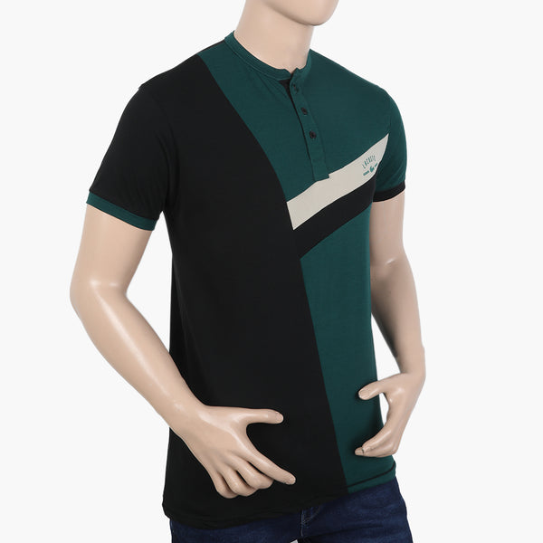 Men's Half Sleeves T-Shirt - Dark Green, Men's T-Shirts & Polos, Chase Value, Chase Value