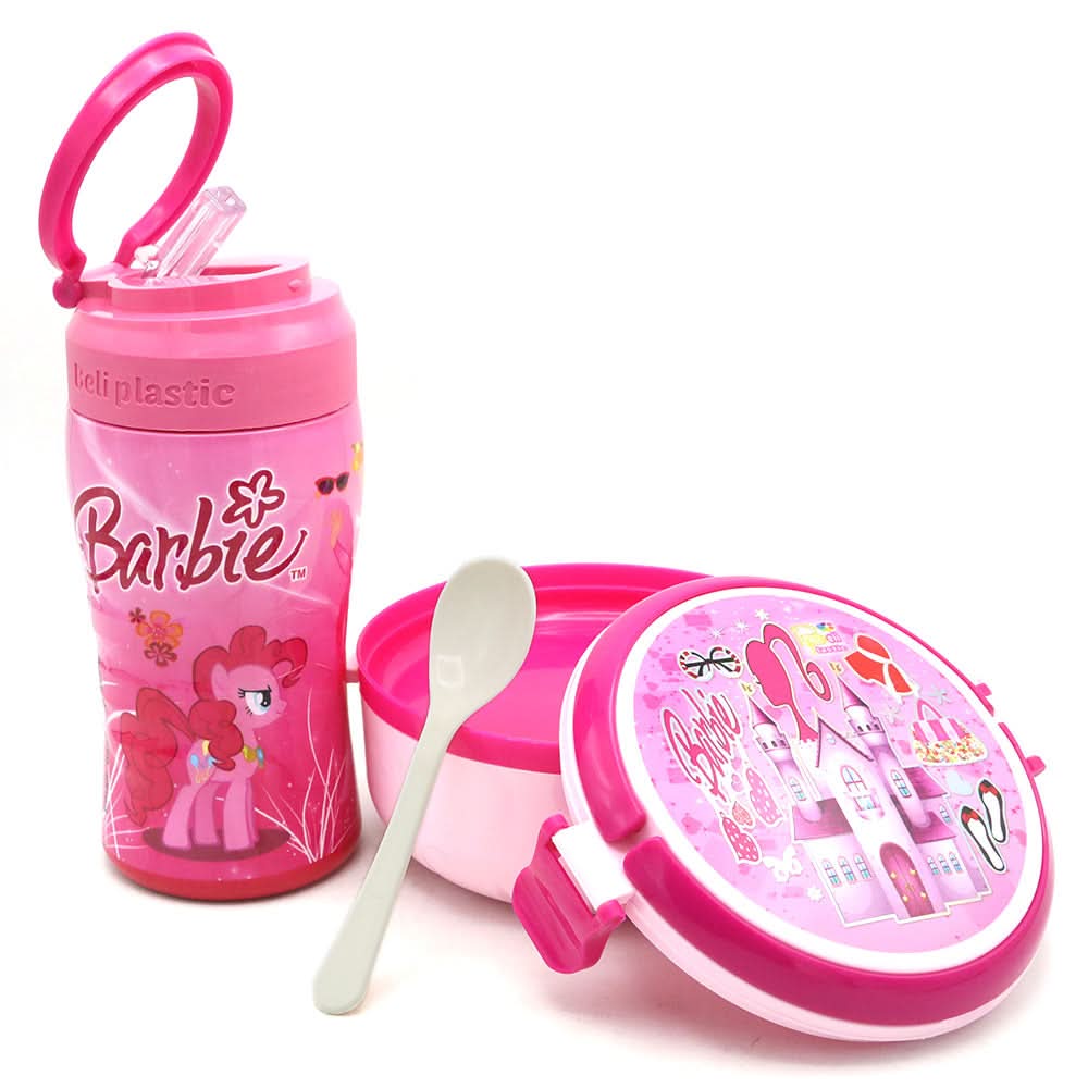 Lunch Box With Water Bottle Pack - Barbi, Tiffin Boxes & Bottles, Chase Value, Chase Value