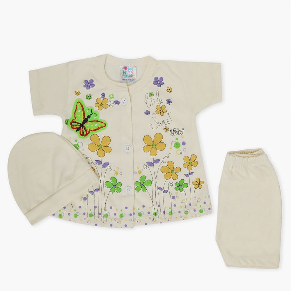 Newborn Girls Half Sleeves Suit - Fawn, Newborn Girls Sets & Suits, Chase Value, Chase Value