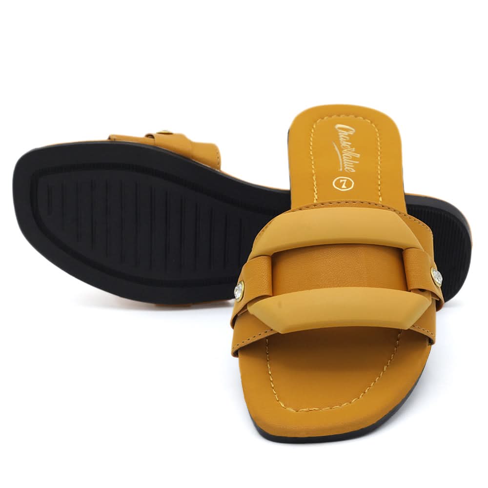 Women's Slipper - Yellow, Women Slippers, Chase Value, Chase Value