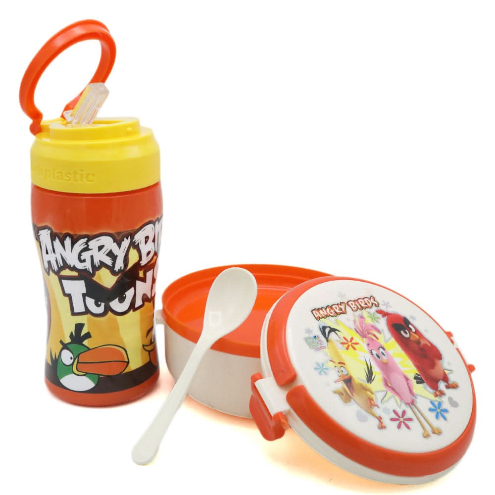 Lunch Box With Water Bottle Pack - Angry-Bird, Tiffin Boxes & Bottles, Chase Value, Chase Value