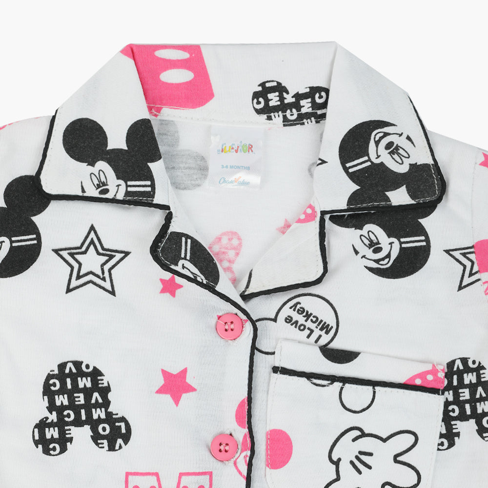 Newborn Girls Half Sleeves Suit - Pink, Newborn Girls Sets & Suits, Chase Value, Chase Value