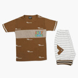 Boys Half Sleeves Suit - Brown, Boys Sets & Suits, Chase Value, Chase Value