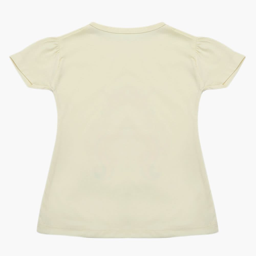 Girls Half Sleeves T-Shirt - Lemon, Girls T-Shirts, Chase Value, Chase Value