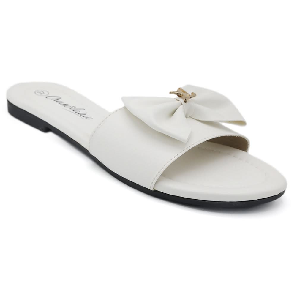 Women's Slipper - White, Women Slippers, Chase Value, Chase Value