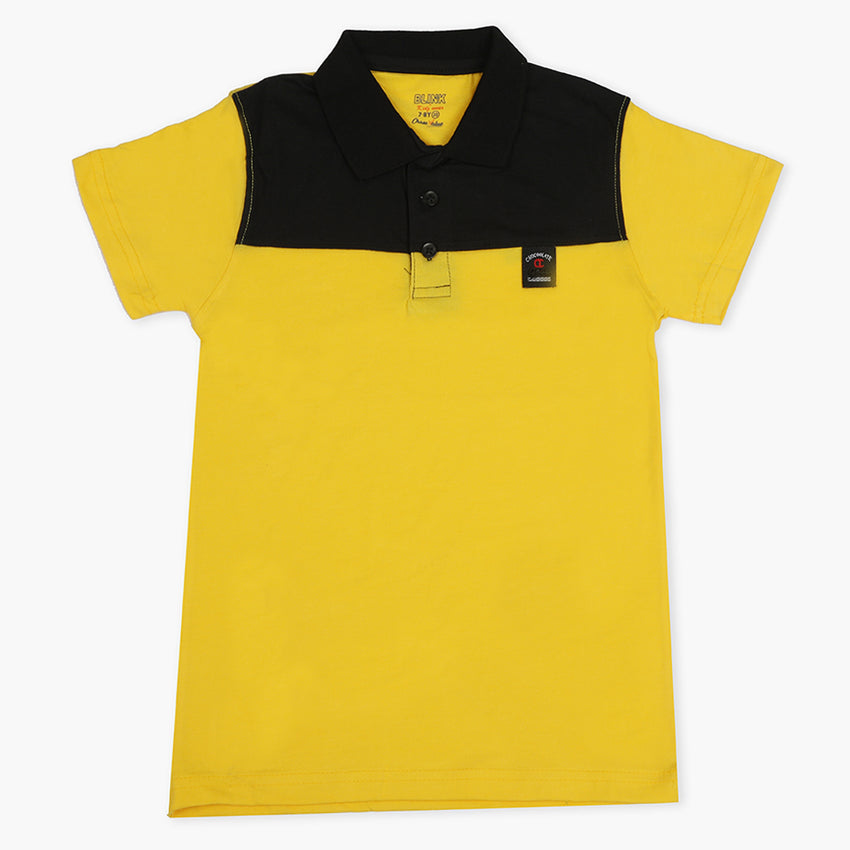 Boys Half Sleeves Polo T-Shirt - Yellow, Boys T-Shirts, Chase Value, Chase Value