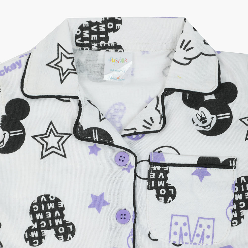 Newborn Girls Half Sleeves Suit - Purple, Newborn Girls Sets & Suits, Chase Value, Chase Value