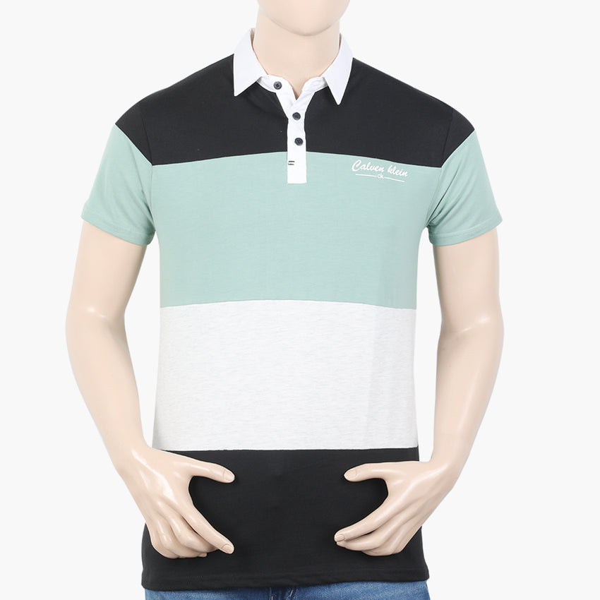 Men's Half Sleeves Polo T-Shirt - Light Green, Men's T-Shirts & Polos, Chase Value, Chase Value