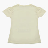 Girls Half Sleeves T-Shirt - Lemon, Girls T-Shirts, Chase Value, Chase Value