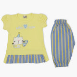 Girls Half Sleeves Suit - Lemon, Girls T-Shirts, Chase Value, Chase Value